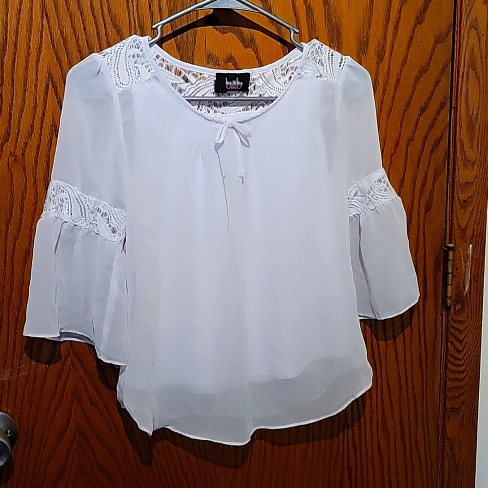 By&By Girl Sheer Top Size 14
